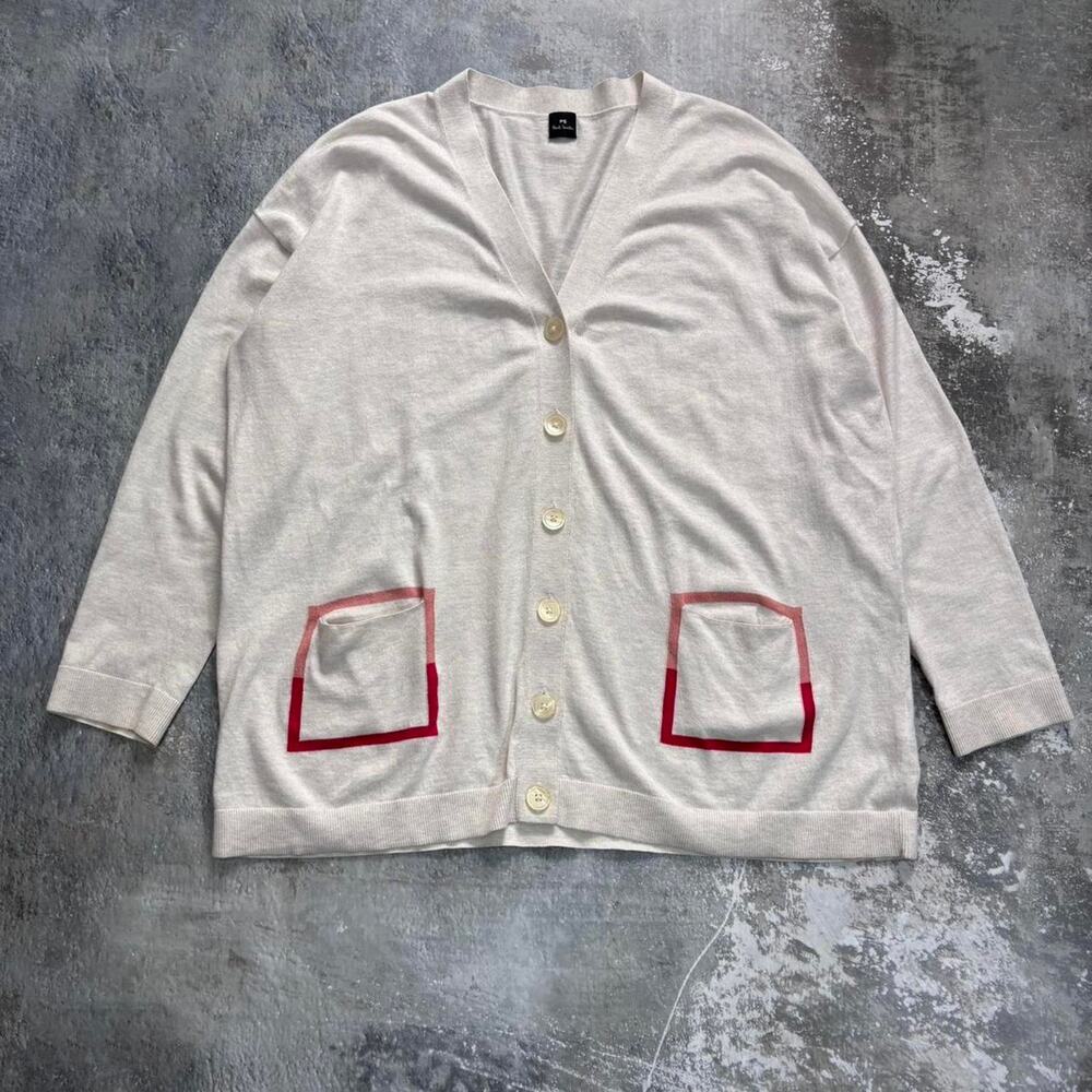 Paul smith Cream & Red Cardigan. Size XL